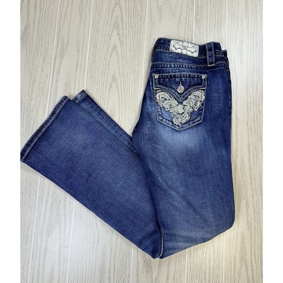 Miss Me Boot White Tab Jeans - Picture 1 of 6